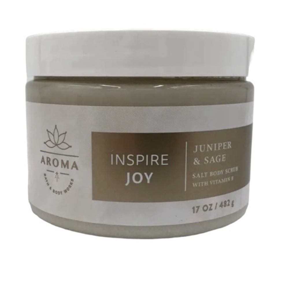 NEW Out of stock online BBW Inspire Joy Juniper & Sage Salt Body Scrub 17oz